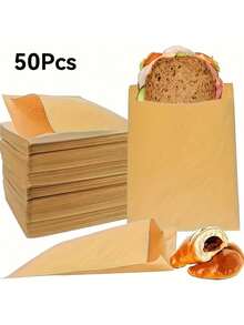 100/50 túi giấy nướng bánh sandwich, lý tưởng cho tiệm bánh, dã ngoại và các buổi tiệc nướng BBQ. - Nhiều màu - Xem 8