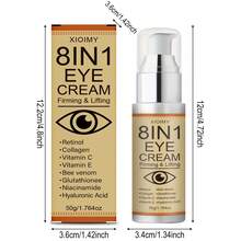 Xioimy 8合1眼霜50克，高效保湿，提亮肤色，为眼周肌肤注入水分和活力，适合所有肤质。 - 白色 - 查看 9