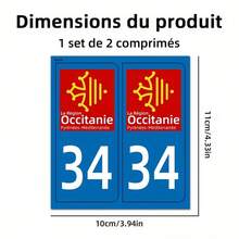 2pcs/Set Vehicle License Plate Stickers - For Cars, Trailers, Campers - 2 License Plate Stickers - View 6