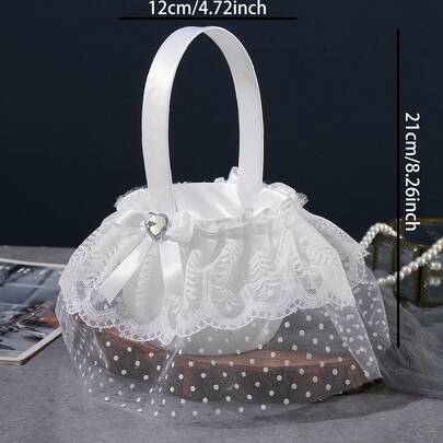 سلة زهور للفتاة، سلة زفاف على الطراز الكوري، إكسسوار تصوير عروس بطراز جديد، مناسب لعيد الحب، عيد الميلاد، وعيد الهالوين.