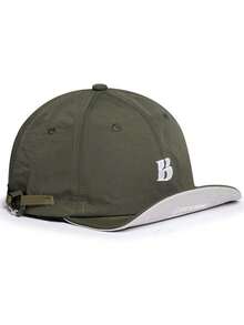 1pc Unisex Retro Streetwear Baseball Cap, Breathable Quick-Dry Adjustable Soft Brim Hat With Letter Embroidery & Contrast Trim, Suitable For Daily Wear - A - View 4