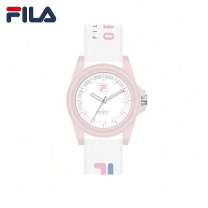  FILA 38-6653 马卡龙色硅胶石英表，39毫米大表盘，30米防水，学生情侣运动腕表