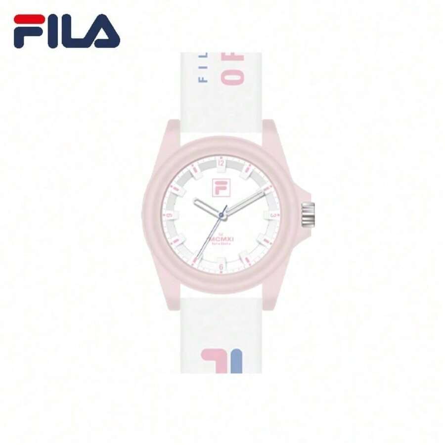 FILA 38-6653 马卡龙色硅胶石英表，39毫米大表盘，30米防水，学生情侣运动腕表 - 均碼 - 查看 1