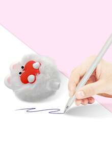 1pc Cute (Random Color) Rabbit Plush Ballpoint Pen, Suitable For Students. Adorable Plush Ballpoint Pen, White Rabbit Signature Pen. - Plush Bunny - View 3