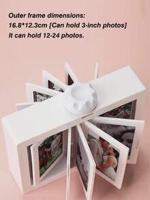 Foto personalizada, marco de escritorio con estilo de desplazamiento, decoración de foto, decoración de escritorio con foto personalizada para el hogar y la oficina, caja giratoria de recuerdos de fotos, exhibición de fotos decorativa para aniversario, Día de San Valentín, cumpleaños y regalos de graduación, recuerdo pensativo para familiares, amigos y seres queridos, caja de fotos giratoria, regalo de San Valentín, regalo de aniversario - Multicolor - Ver 8