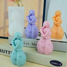 1pc DIY Candle Mold, Mother's Day Hug Mother & Daughter Scented Candle Silicone Mold, Mother's Day Home Decor, Suitable For Holiday Gifts, Handmade Crafts, Reusable Desktop Decoration - Silicone Mold - View 3