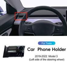 适用于特斯拉 Model 3 和 Model Y（2019-2022 款）方向盘左侧的车载手机支架，固定式，出风口安装，配件 - 21-22 Model Y - 查看 1