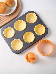 Bộ khuôn nướng bằng nhựa, thích hợp để làm vỏ bánh tart mini, bánh ngọt, bánh phô mai, bánh nướng mini và các món tráng miệng. - Nhiều màu - Xem 4