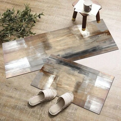 1pc Vintage Wood Grain Pattern Design, Kitchen Decor, Home Decor, Decorative Mat, Fashion Doormat, Multi-Purpose Mat, Kitchen Floor Mat, Kitchen Mat Set, Kitchen Floor Protector, Comfort Standing Mat, Living Room Bedroom Bathroom Laundry Office Area Rug, Home Decoration Indoor