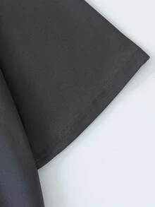 Áo thun nam tuổi teen phong cách tối giản in chữ Los Angeles và dòng chữ "LA 1987", thích hợp cho mùa xuân/hè. - Màu xám đen - Xem 5