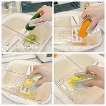 2pcs/1pcKitchen Cut-Resistant Hand Guard Tool, Vegetable Cutting Anti-Cut Protector, Grater Anti-Scratch Clip - Multicolor - View 8