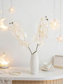 1/3/6pcs Artificial Phalaenopsis Orchid Flowers, Silk, Suitable For Living Room, Home Garden, Wedding, Romantic Party, DIY Moon Wreath Decor, Valentine's Day, Mother's Day, Birthday Gift, Chinese New Year, Gift For Girlfriend Or Lady - White - View 7