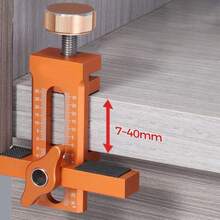 2-In-1 Cabinet Door Installation Fixture, Aluminum Alloy Positioning Tool, Adjustable Door Panel Installation Drilling Tool, Suitable For Precise And Efficient Woodworking In Homes And Offices, Woodworking Manual Tools, Rust Proof Clamps For Precise Positioning - 1pc+10mm Drill - View 7