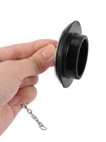 1pc Drain Stopper With Chain, Bathtub Sink Water Stopper, Bathroom Sink Plug, Bathroom Accessories - Round - View 5