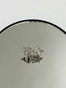 1件亮面镂空星形和心形独特嘻哈牙齿饰品，男女皆宜，适合派对、音乐节、节日等场合的配饰 - 彩色 - 查看 9