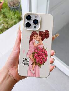 1个乳白色皮革纹理防震全包覆TPU软手机壳，母亲节元素UV印刷“MAMA”手捧鲜花图案，适用于 7/8/7 Plus/8 Plus/X/XS/XR/XS Max/11/11 Pro/11 Pro Max/12/12 Pro/12 Pro Max/12 Mini/13/13 Pro/13 Pro Max/13 Mini/14/14 Pro/14 Pro Max/14 Plus/15/15 Pro/15 Pro Max/15 Plus/16/16 Pro/16 Pro Max/16 Plus/17/17 Pro/17 Pro Max/Air - 彩色 - 查看 2