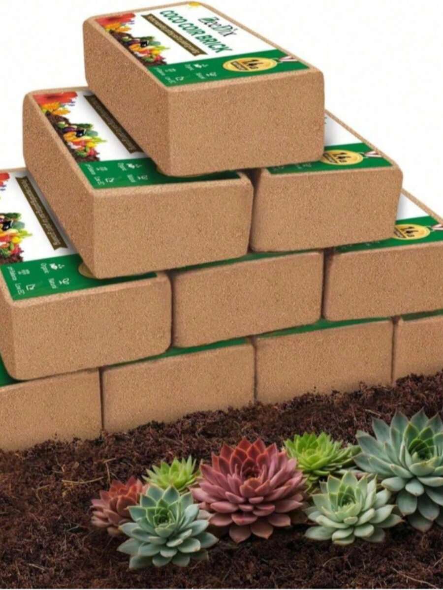 Premium Coconut Fiber Bricks, Plant-Specific Coconut Coir, Low PH And Low EC Value Coconut Fiber Substrate, Suitable For Indoor And Outdoor Gardening And Potted Plant Soil Preparation. - 2 cái - Xem 1