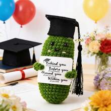 1pc Graduation Gift - Support Knitting, Positive And Optimistic Kimchi, 2026 Class, Cute Knitted Animals, Graduation Gift, Girl, Boy, High School Student - Multicolor - View 3