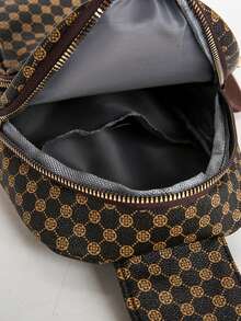 1pc Men's Large Capacity Casual Chest Bag, Versatile Commuter Shoulder Crossbody Bag, Fashion Travel Waist Pack - Multicolor - View 8