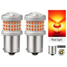 TOAUTO 2 bóng đèn LED ô tô 20W 3000LM Canbus 144SMD BA15S BAU15S BAY15D 3156 3157 7440 7443 dùng cho đèn xi nhan trước sau, đèn phanh, điện áp 12V, màu trắng, đỏ, vàng. - A - Xem 28