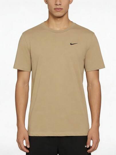  Nike 純色品牌Logo圖案休閒包舒適跑步健身訓練運動圓領短袖T卹 男款