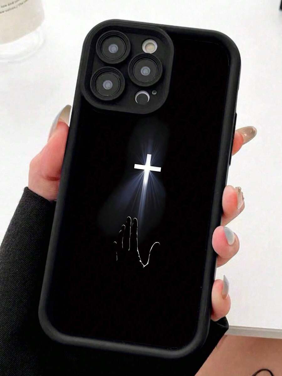Apple Jesus 1 件黑色十字图案加固防震防摔防指纹保护手机壳适用于 iPhone 15/15 Plus/15 Pro/15 Pro Max/11/12/13/14 Pro Max/XS/XR/11 Pro/11 Pro Max/12 Pro/12 Pro Max/13 Pro/13 Pro Max/14 Pro/14 Pro Max/14 Plus/7 Plus/8 Plus/8/SE 2 - 彩色 - 查看 1