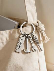 1 Móc khóa bằng thép không gỉ có thể tùy chỉnh hình ảnh ông nội, có thể khắc chữ, tích hợp thước kẻ, búa, cờ lê, tua vít, thích hợp làm quà tặng Ngày của Cha, quà sinh nhật cho bố, ông nội, hoặc quà tặng thú vị cho cháu, quà Ngày của Cha, quà sinh nhật, quà Giáng sinh. - Nhiều màu - Xem 4