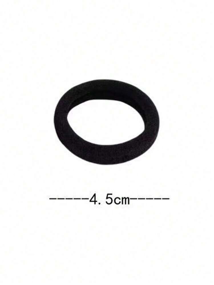 1000/600/500/300/200条装素色发圈，轻松打造优雅发型：黑色弹力发圈，适合日常时尚搭配。专为各种发质设计，提供舒适防滑的固定效果。无论是马尾辫、发髻还是编发，都能轻松驾驭。为您的日常造型增添优雅气息，简约而经典。 - 黑色 - 查看 5