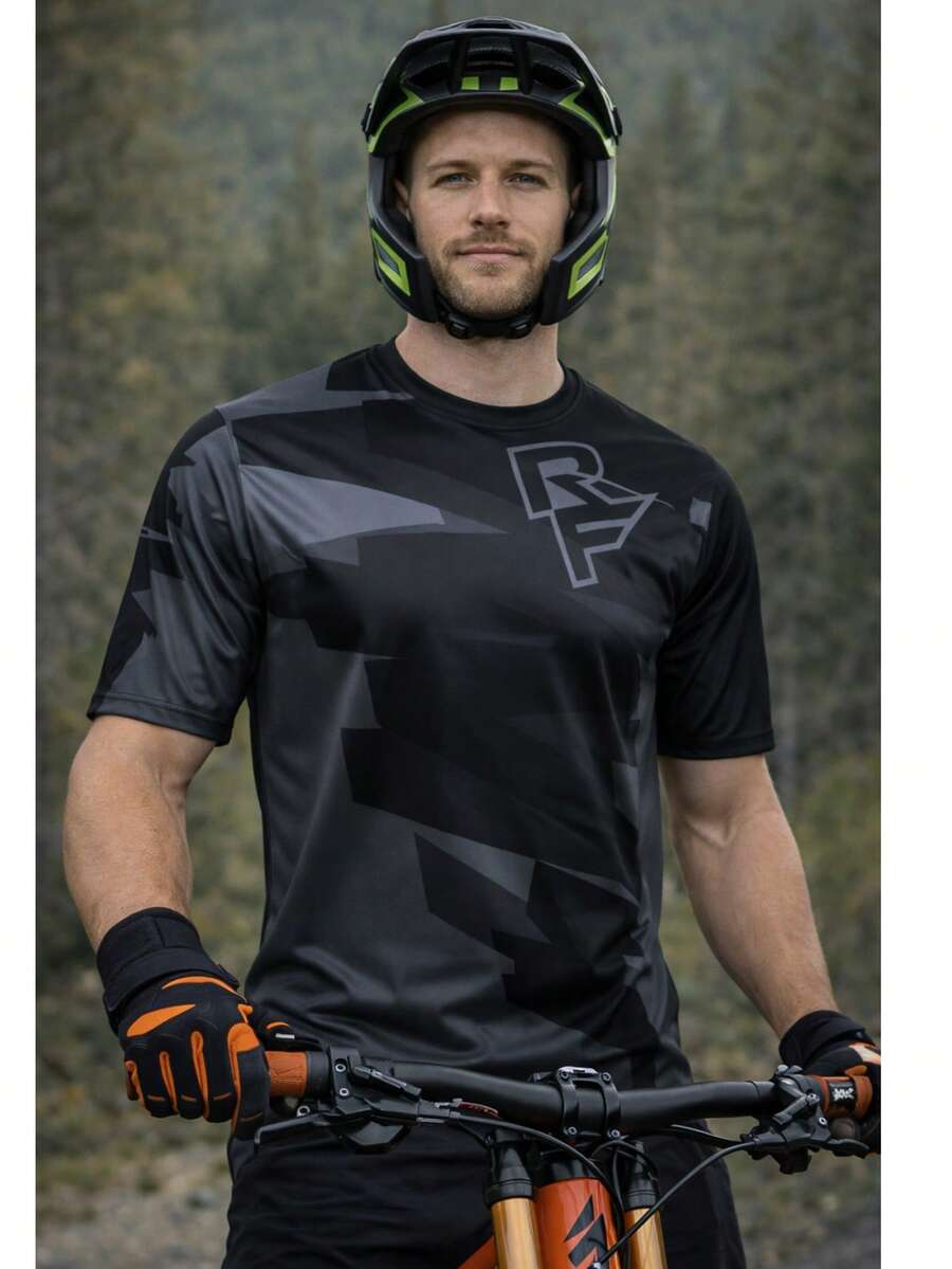 TELEYI 男士T恤 - 时尚舒适，弹性贴合 - 夏季户外探险的理想之选，透气休闲黑色款 - 黑色 - 查看 1