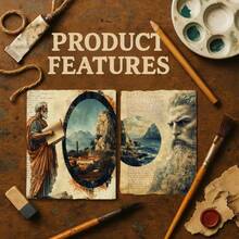 24张欧式复古古典艺术剪贴簿纸拼贴底纸，装饰材料，可用于节日装饰/交叉页面拼接/空白区域填充/垃圾日记/彩袋底纸/艺术创作底纸。无酸纸，不易晕染。是古典艺术爱好者/文艺手册制作者的必备之选。A5尺寸，适用于各种手册。 - 古希臘神話(24張) - 查看 3