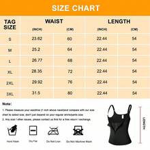 1 pièce Gaine de taille Corset Bustier Gilet à fermeture éclair Shapewear Sport - Noir - Voir 7