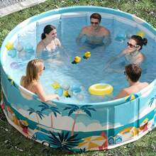Foldable Non-Inflatable Outdoor Swimming Pool, Convenient For Storage, Easy To Set Up Outdoor Pool For Summer, Suitable For Water Parties, Backyard/Garden/Lawn Summer Leisure Activities - A - View 4