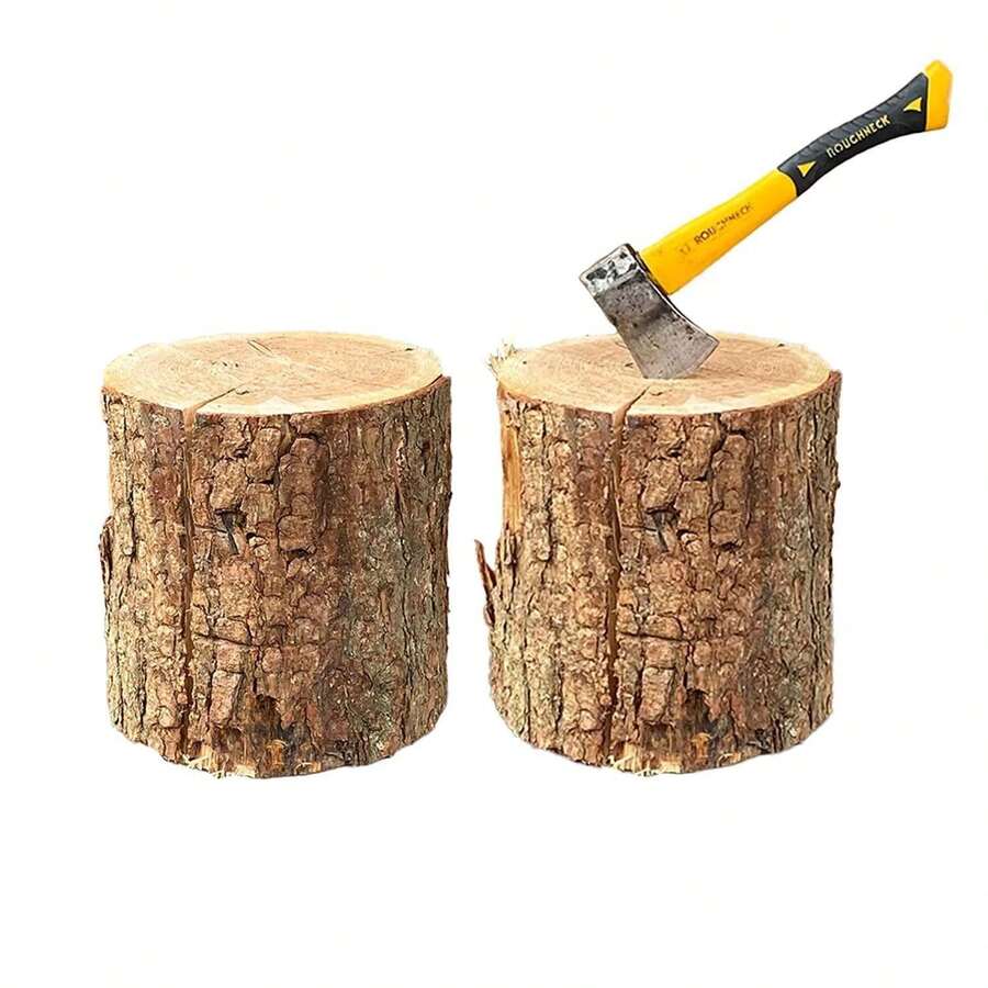 Heavy Duty Large Stump Splitting Kindling Log Cutting 2 Firewood Chopping Blocks - A - View 1