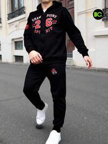 Big City Pants Boy Youth Set Plush Fleece Fashion - Black - View 1