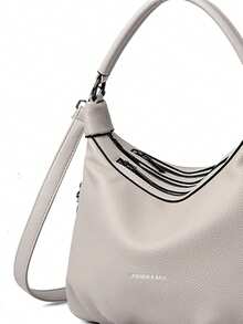 Women Handbags PU Leather Women Shoulder Bag Fashion Luxury Ladies Messenger Bags High Quality Female Tote Bag - Light Grey - View 4