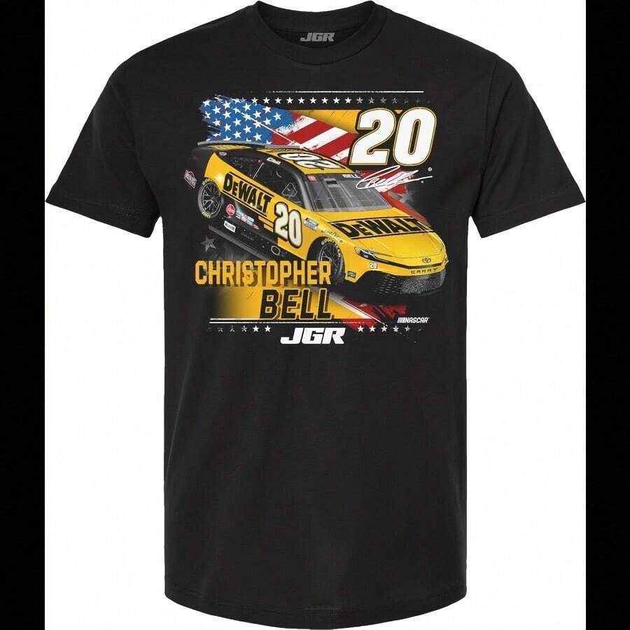Checkered Flag Sports 2025 Patriotic T-Shirt - Automotive Racing Apparel - Black - View 1