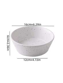 1个圆形米色泼墨设计沙拉碗，泼墨陶瓷汤碗，面碗，沙拉碗，蛋糕盘，西式餐盘，复古餐具，适用于：家庭日常用餐碗，餐厅/咖啡馆甜点碗，礼品场合，学校用品，户外使用 - 彩色 - 查看 10