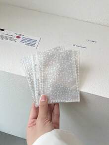 10Pcs Inner Pages/1Pc Loose-Leaf Binder, Photocard Binder Holder, Photocard Binder Photo Album,3-Hole Edge Wrapped Double Button Loose Leaf Photo Album, Widened Loose Leaf Binder Cover For Albums Business Cards Postcards - Multicolor - View 10