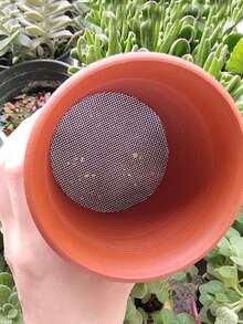 5/10/25pcs Flower Pot Bottom Hole Net Pads, Flower Pot Mats, Round Flower Pot Bottom Net Pads, Trimable Flower Pot Bottom Net Pads - Multicolor - View 1
