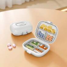 1 Piece Portable Rectangular Medicine Box Storage Box PP Plastic Vitamin Distributor Medicine Box 7 Compartment Daily/Weekly Pill Container - Multicolor - View 3