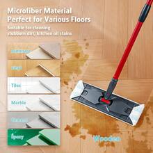 4 Pack Microfiber Mop Pad Refill Set Compatible With O Cedar H2prO Flat Mop System Reusable Machine Washable Replacement Heads For All Floor Types Cleaning Supplies - 8 Pack - 查看 7