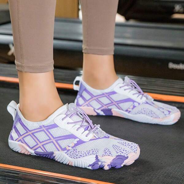 New Unisex Indoor Fitness Shoes, Non-Slip Shock Absorbing Sneakers For Treadmill, Hiking, Fishing, Jumping Rope, Yoga, Barefoot Sports