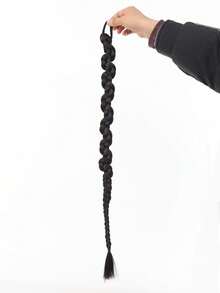 2条装合成长扭辫马尾接发，带橡皮筋，26英寸拳击辫接发，适合女性日常使用 - 彩色 - 查看 15