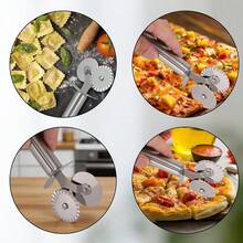 Heavy-Duty Stainless Steel Ravioli Cutter Wheel – Easy-Grip Handle For Clean, Crimped Edges - Silver - View 3