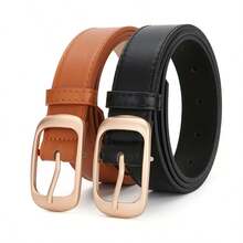 Fashion Versatile Belt For Women, Leather Pin Buckle Belt, Simple Korean Style, High-End Feel, Matches Jeans And Skirts - Multicolor - View 2