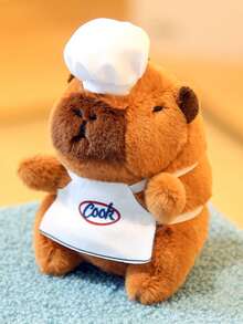 1pc Capybara Plush Doll Cartoon Pendant, Soft Stuffed Plush Capybara, Crochet Capybara, Capybara Bag, Frog Teddy Bear, Capybara Stuffed, Capybara Plush - Multicolor - View 16