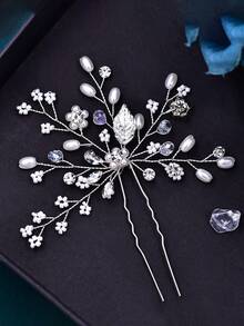 1pc Minimalist U-Shaped Hair Clip, Suitable For Brides, Parties, And Daily Wear - Silver - View 8