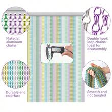 Aluminium Door Fly Screen Metal Chain Curtain Insect Pest Blinds 214cm X 90cm UK - Multicolor - View 3