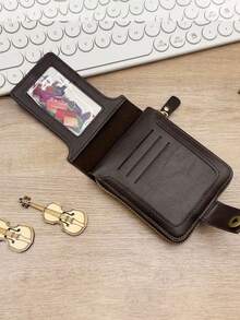 Personalized Men's Wallet, Customized Belt, New Ultra-Thin Wallet, Multi-Functional Fashion Snap Wallet With Coin Pocket, Multi-Card Slots, Vintage Faux Leather Material, Customizable Personalized Men's Belt, Suitable As Gift For Husband, Father's Day, Anniversary, Groom, Boyfriend, Engraved Genuine Leather Belt (Our Product Does Not Include Gift Box, Attributes That Are Not Listed Are Not Included, Hope For Your Understanding) - Multicolor - View 5