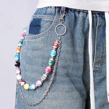 1pc Fashion Hiphop Colorful M-Shaped Waist Chain, Versatile Jeans Chain Decor Pendant, Streetwear Accessory For Daily Wear - Multicolor - View 9